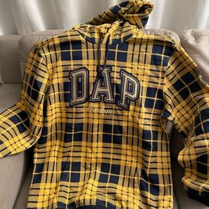 GAP x Dapper Dan DAP Arch Logo Hoodie. Yellow